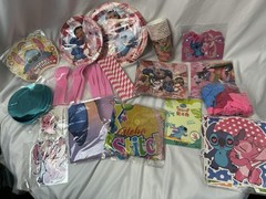 Lilo & Stitch Birthday Party Supplies Set Plates Cups Utensils Decor Tattoos Etc