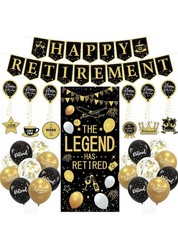 Black & Gold Retirement Decorations