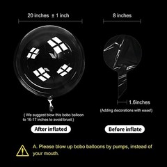 50 Packs BoBo Balloons 20 Inch Clear Balloons For Stuffing Led Light Up Bubble B