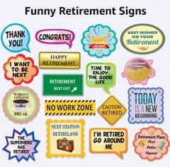 Scapa Retirement Photo Booth Props 36 pc Party Supplies for Pictures and Deco…