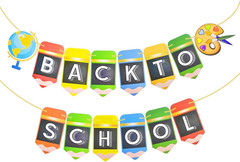 1 Set Back to School Banners Decorations, 2 Strings 10 Feet Vibrant Welcome Sign