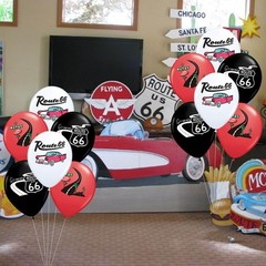 30 Pcs Route 66 Balloons Set – Vintage 66 Highway Sign, Vintage Car, Cactus, …