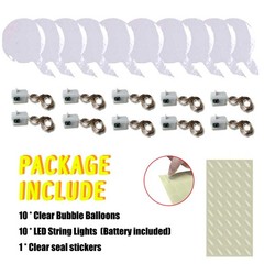 10/20/30/40/50 Pack LED Light Up BoBo Balloons Wedding Birthday Party Decoration