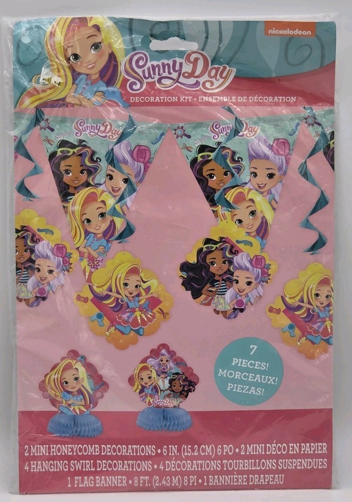 Sunny Day Birthday Party Decoration Kit 7 Piece Banner Hanging Nickelodeon