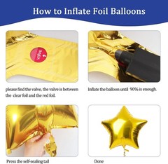 Blue and Gold 18th Birthday Decorations 40 Inch Number Foil Balloons For Boys