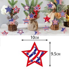 Red White Blue Star Patriotic Decorations 24 Pcs 4th of July Hanging Ornaments