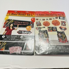 Rock & Roll Birthday Decorations, Banner Kit- Heavy metal Skull & Crossbones