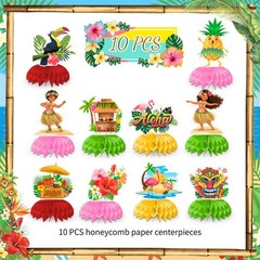 Hawaii Party Decoration Luau Honeycomb Centerpiece Tropical Table Party Supplies