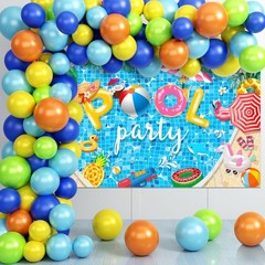 Pool Party Decorations, Summer Beach Pool Themed Birthday Party Supplies with…