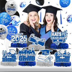 9Pcs Graduation Party Decorations Congrats Grad Table Centerpiece Class of 2026