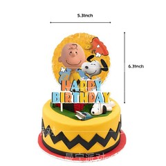 Snoopy Kid Happy Birthday Banner Balloons Cake Toppers Birthday Party Decoration