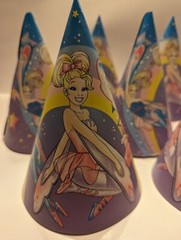 Vintage 1995 Sky Dancers Cardboard Paper Birthday Party Hats Set of 8
