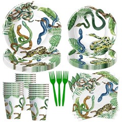 Jungle Snake Birthday Party Supplies – Reptile Theme Decorations & Tableware for