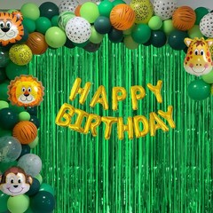 Green Party Decorations Tinsel Curtains, 4 Pack 3.2×8.2 FT Extra Long, Green