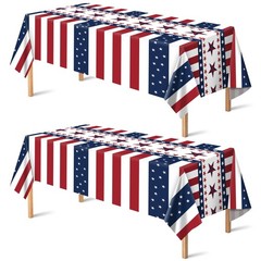 OHOME 4th of July Decorations – Red White and Blue 52×87 inch,