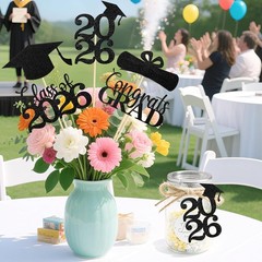 Graduation Decorations 2026, 24 PCS Class of 2026 Double-Sided Centerpieces with
