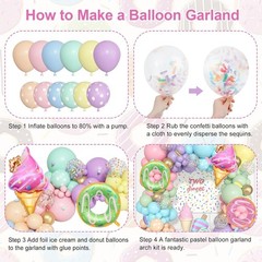 Kit De Arco De Guirnalda De Globos De Donut Pastel Para Niñas Kit De Arco NUEVO.