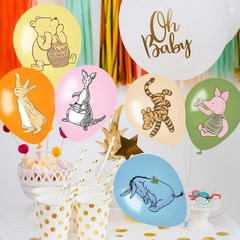 48 Pieces Winnie the Pooh Balloons Set for Baby Shower Birthday Party