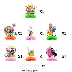 Adventure Time Honeycomb Centerpieces Table Toppers Decor for Birthday Party