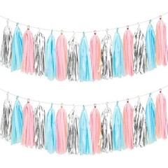 Tissue Paper Tassel Garland DIY Kit Baby Shower Birthday Party Decoration New