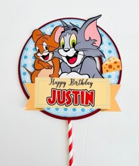 Personalized Tom and Jerry Cake Topper