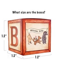 By Classic Winnie Pooh Baby Shower Decorations Boxes Vintage Theme Bear Wooden P