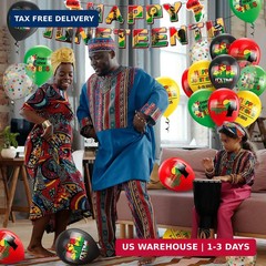 Happy Juneteenth Decorations, Juneteenth Party Supplies, Disposable Tableware Se