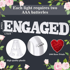 Engagement Party Decorations Wedding Decorations, 7Pcs Engagements Party Decor E