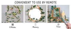 Vines with Lights Battery Operated, 33ft 100 LED Eucalyptus Garland String