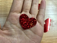 600 PCS Red Glitter Heart Confetti Valentines Day Wedding Table Decoration