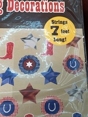 Western Bandana Party Supplies 6 String Decorations New!!!