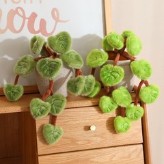 Plush Pothos Plant Decor, 2 Color Options Faux Trailing Greenery Stuffed Home