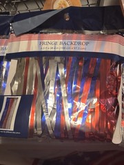 Red, Silver, and Blue Fringe Backdrop 4th of July SHIPS FREE