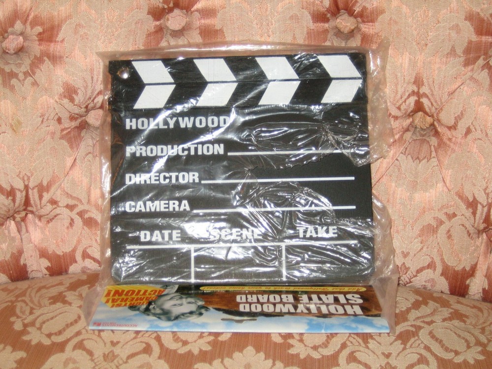 Wooden Hollywood Film Directors Clapper Board Party Props + Mini Tower Game NEW