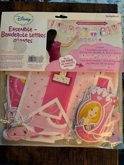 Disney Princess » First Birthday» Jumbo Letter Banner Kit w/bonus mini banner