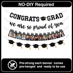 Graduation Decorations 2026, Easy Assemble Graduation Photo Banner K-12 Class of