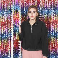 4 Pack Wavy Rainbow Foil Fringe Curtains | Colorful Tinsel Backdrop for Parties