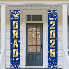 Graduation Decorations 2026 Blue and Gold 60 inches x 40 inches,