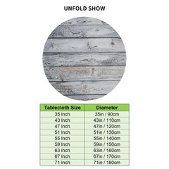 Farmhouse Table Cloth Wood Grain Tablecloths Grey White Round Tablecloth Wipe…