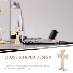 20 PCS Wooden Crosses Table Centerpieces Standing DIY Craft 4.33×3.14 Inch