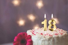 Gold Glitter 18 Cake Topper Candles – Smokeless & Eco-Friendly Party Decor