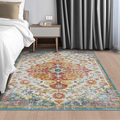 Door Mat Indoor Entrance 2×3 Rug Machine Washable Boho Floral Small Area Rug …