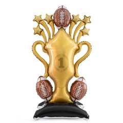Football Party Decorations, 59 Inch Standing Football Champion Trophy Balloon…