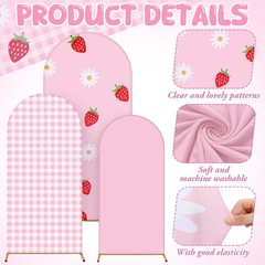Foilswirl 34 Pieces Strawberry Birthday Party Decorations 4ft 5ft 6ft Arch Ba…