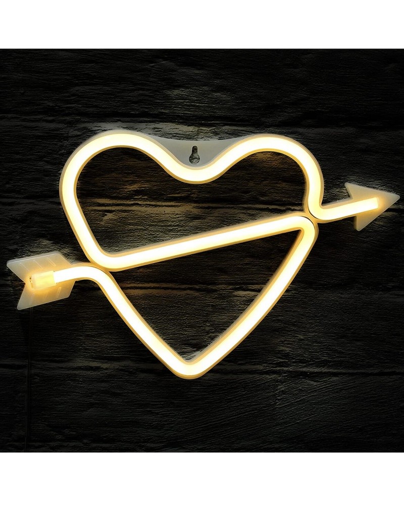 led letters numbers marquee lights (yellow neon symbol heart)