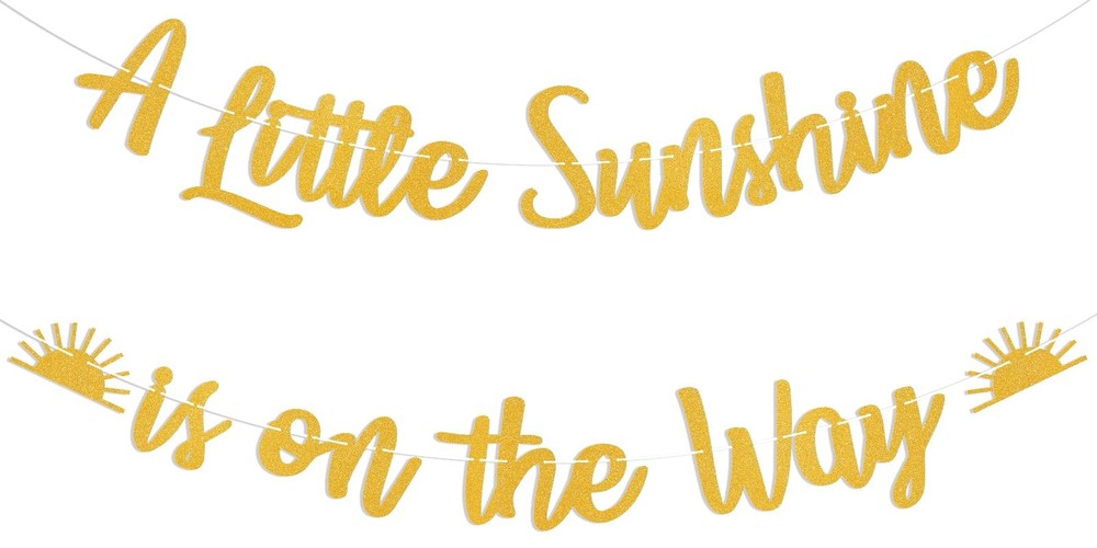 Boho Sunshine Baby Shower Decorations – A Little Sunshine is on the Way Banne…