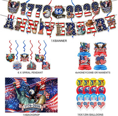 USA 250Th Party Decorations Set – 1776-2026 Semiquincentennial Patriotic Decorat