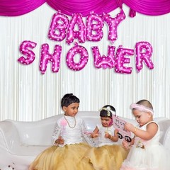 Party Streamers Foil Fringe Backdrop Curtains Tinsel Streamers 2 Pack White