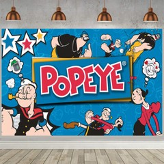 Popeye the Sailor Party Supplies Backdrop Background Banner Birthday Gift 5x3ft