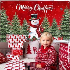 Christmas Backdrop Merry Christmas Party Decoration Christmas Photo Banner Si…